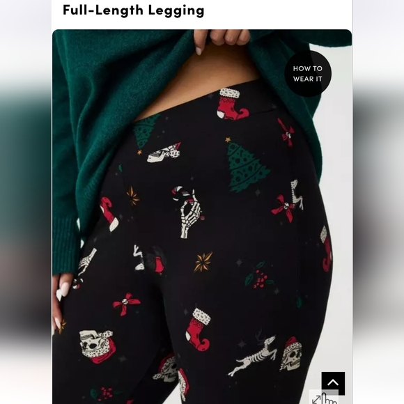 Torrid Black Holiday Print Leggings - Picture 2 of 4